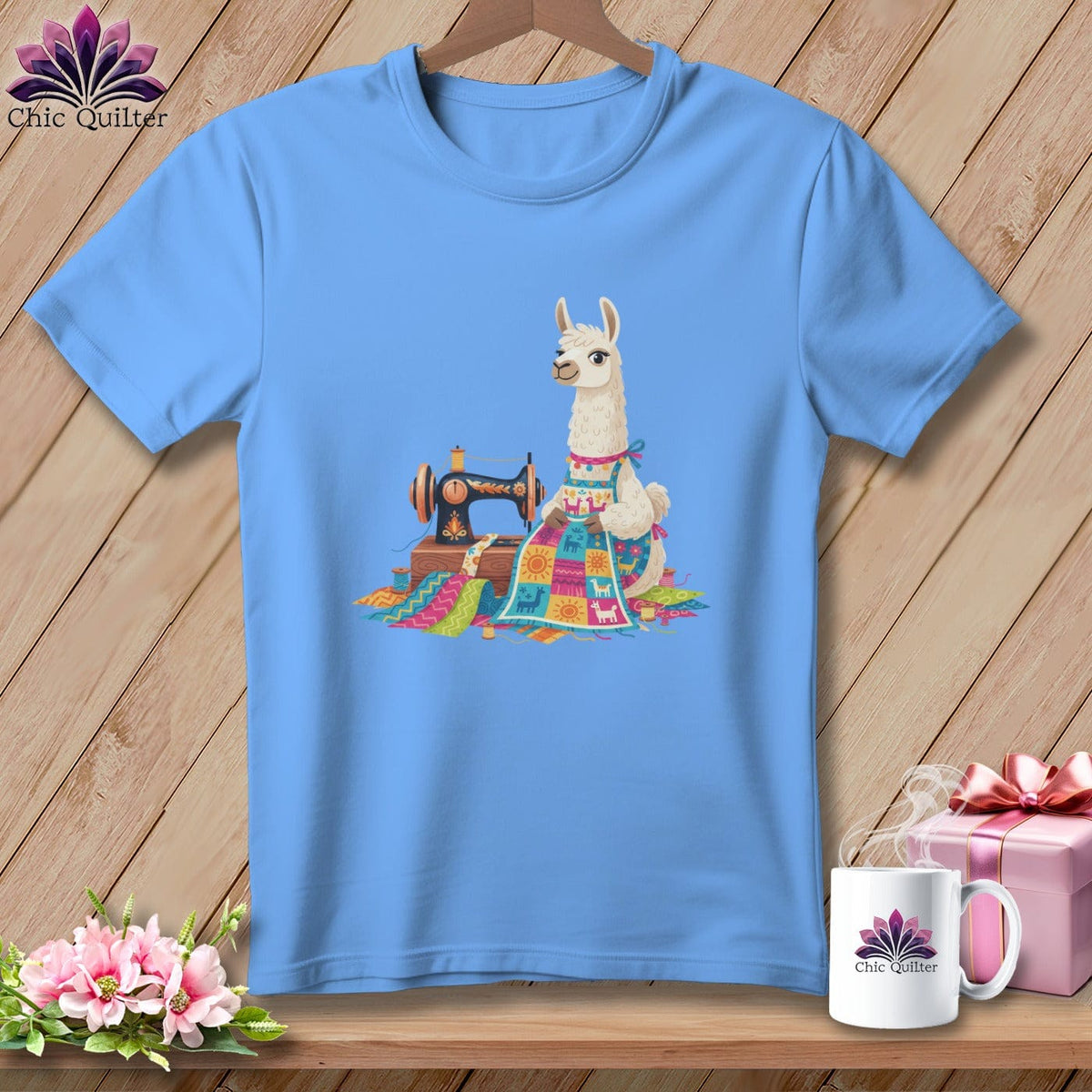 MyDesigns Physical Item S / Carolina Blue LaMama is Stitching - Back Off! ~ Relaxed Fit Tee