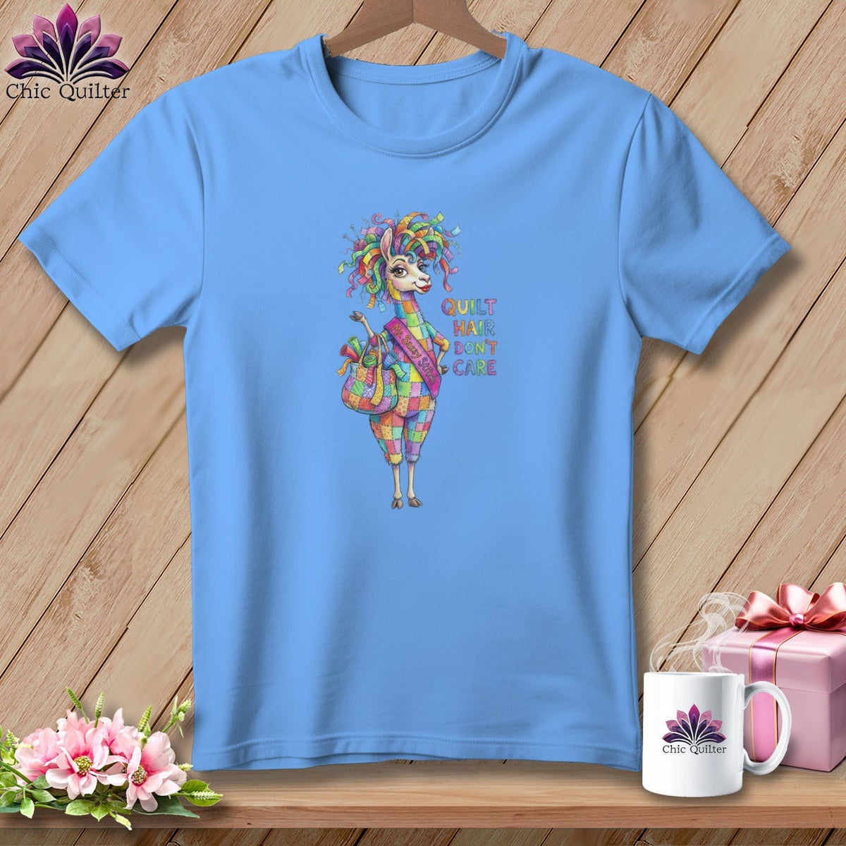 MyDesigns Physical Item S / Carolina Blue Llama Fashion ~ Relaxed Fit Tee