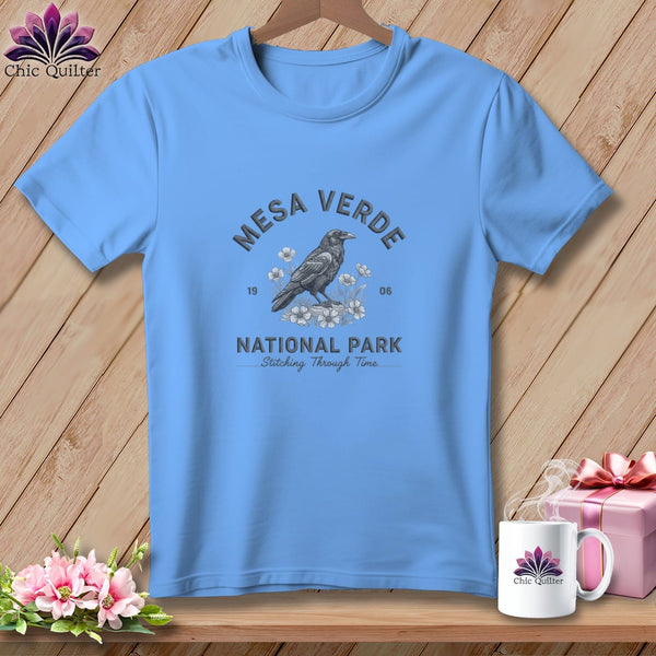 MyDesigns Physical Item S / Carolina Blue Mesa Verde National Park, Stitchin In Beauty ~ Relaxed Fit Tee