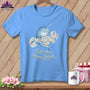 MyDesigns Physical Item S / Carolina Blue Narwhal Stitching ~ Relaxed Fit Tee