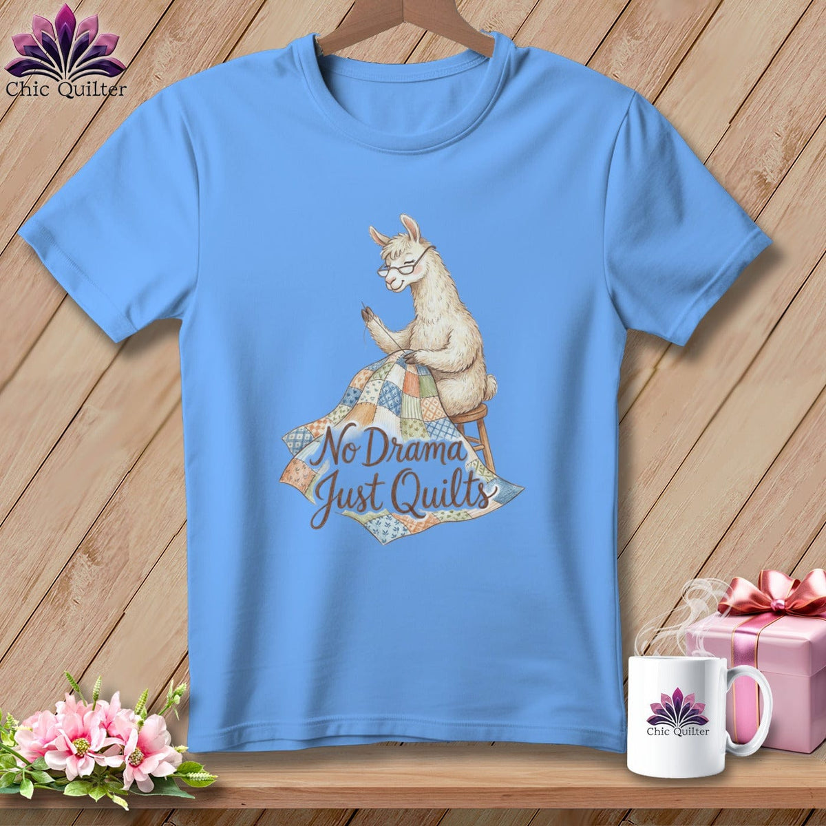 MyDesigns Physical Item S / Carolina Blue No Drama Llama ~ Relaxed Fit Tee