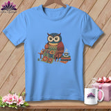 MyDesigns Physical Item S / Carolina Blue Owlways Ready for Tea & Quilts ~ Relaxed Fit Tee