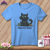 MyDesigns Physical Item S / Carolina Blue Purr ~ fect Mess! ~ Relaxed Fit Tee