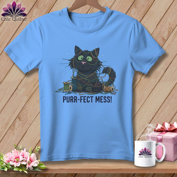 MyDesigns Physical Item S / Carolina Blue Purr ~ fect Mess! ~ Relaxed Fit Tee