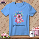 MyDesigns Physical Item S / Carolina Blue Quilt Hair Don’t Care ~ Peaches Plume ~ Relaxed Fit Tee