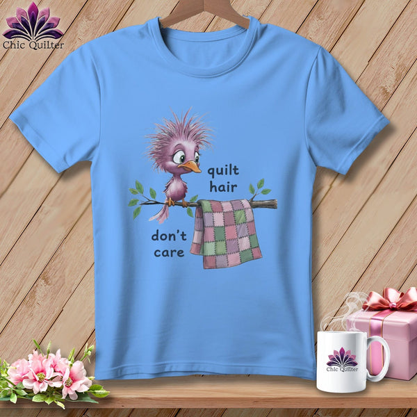 MyDesigns Physical Item S / Carolina Blue Quilt Hair Don’t Care ~ Pip Patchlet ~ Relaxed Fit Tee