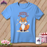MyDesigns Physical Item S / Carolina Blue Silly Fox - Resting Stitch Face ~ Relaxed Fit Tee
