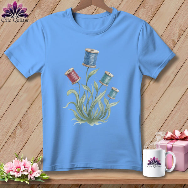 MyDesigns Physical Item S / Carolina Blue Spool Blooms ~ Relaxed Fit Tee