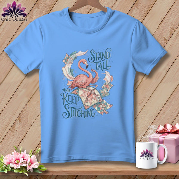 MyDesigns Physical Item S / Carolina Blue Stand Tall And Quilt ~ Relaxed Fit Tee