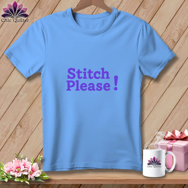 MyDesigns Physical Item S / Carolina Blue Stitch Please! ~ Relaxed Fit Tee