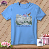 MyDesigns Physical Item S / Carolina Blue Stitchin' at Mount Rushmore ~ Relaxed Fit Tee