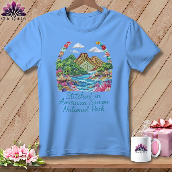 MyDesigns Physical Item S / Carolina Blue Stitchin' in American Samoa National Park ~ Relaxed Fit Tee