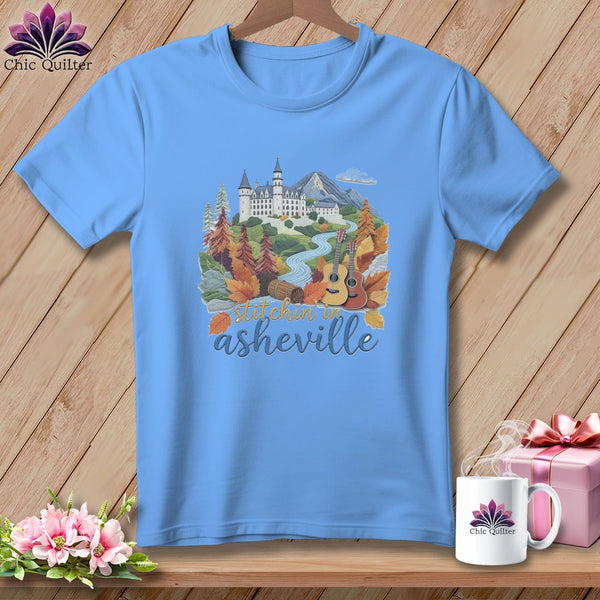 MyDesigns Physical Item S / Carolina Blue Stitchin' in Asheville ~ Relaxed Fit Tee