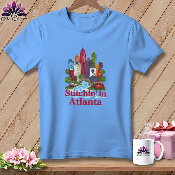 MyDesigns Physical Item S / Carolina Blue Stitchin' in Atlanta ~ Relaxed Fit Tee