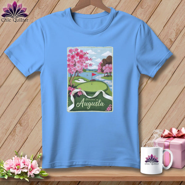 MyDesigns Physical Item S / Carolina Blue Stitchin' in Augusta ~ Relaxed Fit Tee