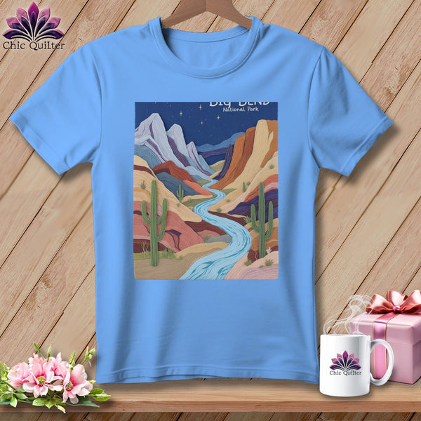 MyDesigns Physical Item S / Carolina Blue Stitchin' in Big Bend National Park ~ Relaxed Fit Tee