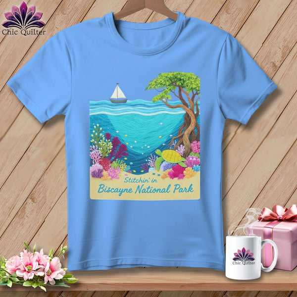 MyDesigns Physical Item S / Carolina Blue Stitchin' in Biscayne National Park ~ Relaxed Fit Tee