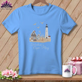 MyDesigns Physical Item S / Carolina Blue Stitchin' in Cape May ~ Relaxed Fit Tee