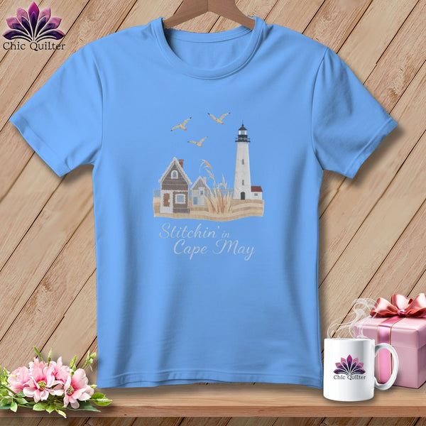 MyDesigns Physical Item S / Carolina Blue Stitchin' in Cape May ~ Relaxed Fit Tee