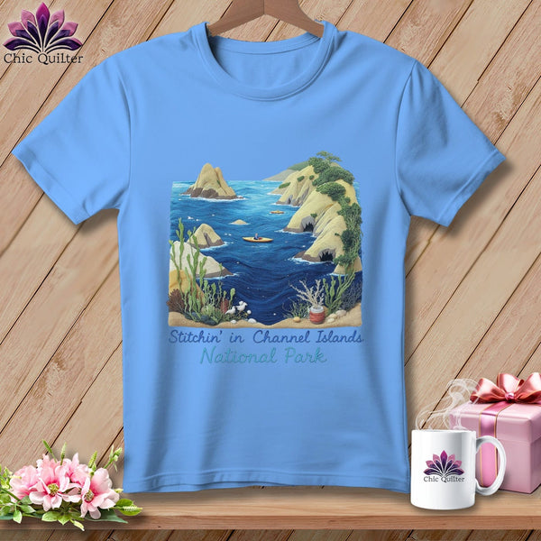 MyDesigns Physical Item S / Carolina Blue Stitchin' in Channel Islands National Park ~ Relaxed Fit Tee