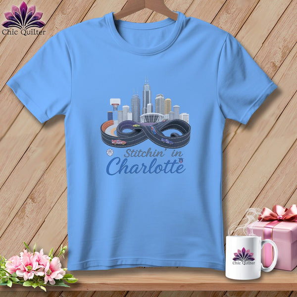 MyDesigns Physical Item S / Carolina Blue Stitchin' in Charlotte ~ Relaxed Fit Tee