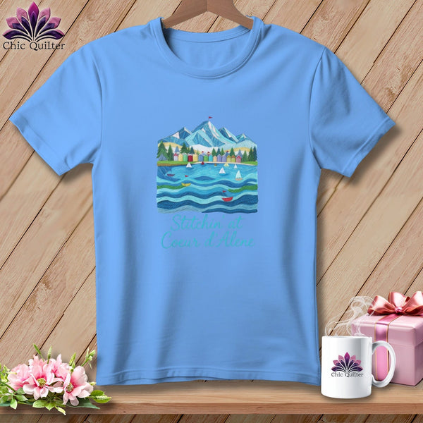 MyDesigns Physical Item S / Carolina Blue Stitchin' in Coeur d'Alene ~ Relaxed Fit Tee