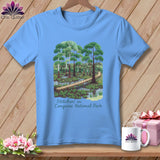 MyDesigns Physical Item S / Carolina Blue Stitchin' in Congaree National Park ~ Relaxed Fit Tee