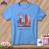 MyDesigns Physical Item S / Carolina Blue Stitchin' in Detroit ~ Relaxed Fit Tee