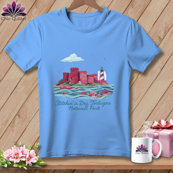 MyDesigns Physical Item S / Carolina Blue Stitchin' in Dry Tortugas National Park ~ Relaxed Fit Tee