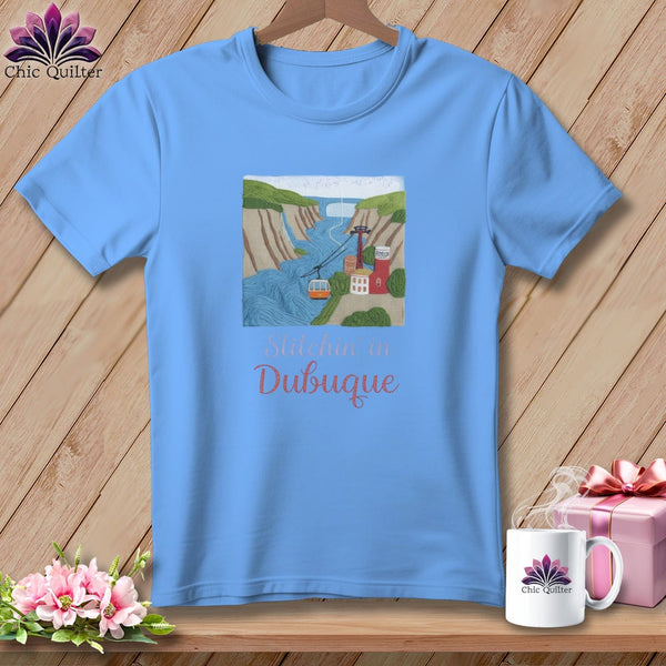 MyDesigns Physical Item S / Carolina Blue Stitchin' in Dubuque ~ Relaxed Fit Tee
