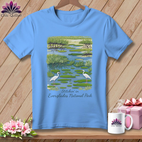 MyDesigns Physical Item S / Carolina Blue Stitchin' in Everglades National Park ~ Relaxed Fit Tee