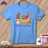 MyDesigns Physical Item S / Carolina Blue Stitchin' in Fargo ~ Relaxed Fit Tee