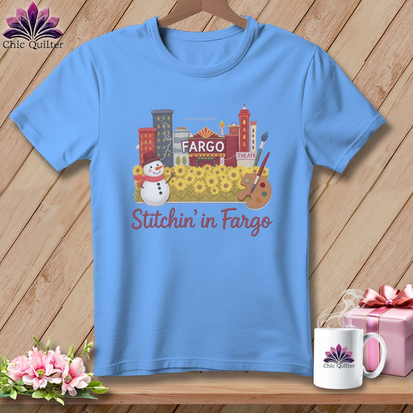 MyDesigns Physical Item S / Carolina Blue Stitchin' in Fargo ~ Relaxed Fit Tee