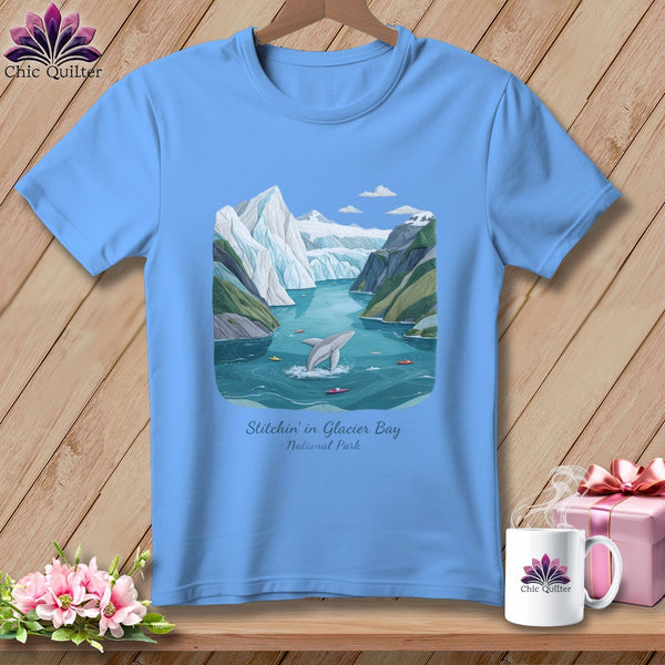 MyDesigns Physical Item S / Carolina Blue Stitchin' in Glacier Bay National Park and Preserve ~ Relaxed Fit Tee