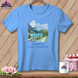 MyDesigns Physical Item S / Carolina Blue Stitchin' in Glacier National Park ~ Relaxed Fit Tee