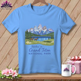 MyDesigns Physical Item S / Carolina Blue Stitchin' in Grand Teton National Park ~ Relaxed Fit Tee
