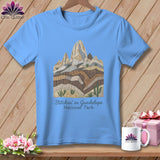 MyDesigns Physical Item S / Carolina Blue Stitchin' in Guadalupe Mountains National Park ~ Relaxed Fit Tee