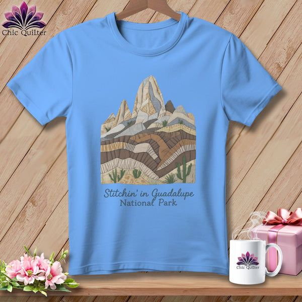 MyDesigns Physical Item S / Carolina Blue Stitchin' in Guadalupe Mountains National Park ~ Relaxed Fit Tee