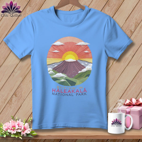 MyDesigns Physical Item S / Carolina Blue Stitchin' in Haleakalā National Park ~ Relaxed Fit Tee