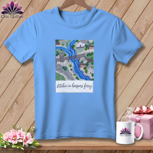 MyDesigns Physical Item S / Carolina Blue Stitchin' in Harpers Ferry ~ Relaxed Fit Tee