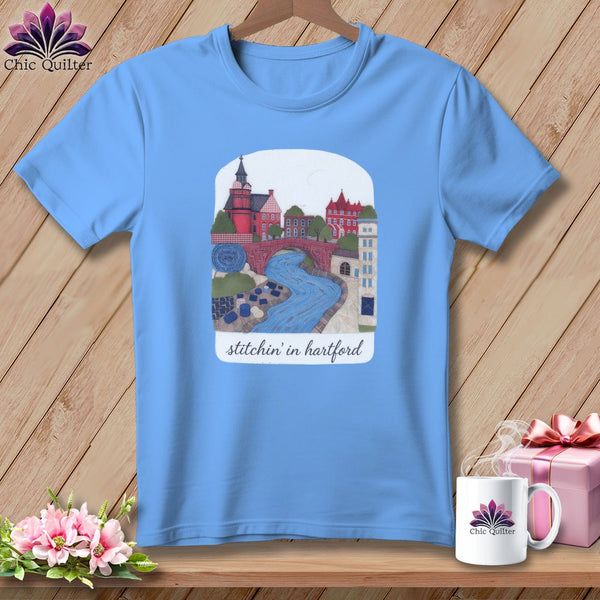 MyDesigns Physical Item S / Carolina Blue Stitchin' in Hartford ~ Relaxed Fit Tee