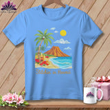 MyDesigns Physical Item S / Carolina Blue Stitchin' in Hawaii ~ Relaxed Fit Tee