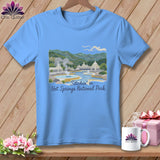 MyDesigns Physical Item S / Carolina Blue Stitchin' in Hot Springs National Park ~ Relaxed Fit Tee