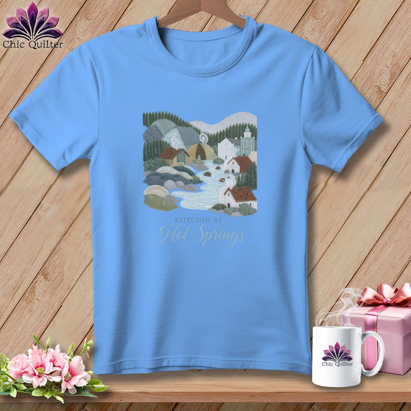 MyDesigns Physical Item S / Carolina Blue Stitchin' in Hot Springs ~ Relaxed Fit Tee