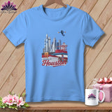 MyDesigns Physical Item S / Carolina Blue Stitchin' in Houston ~ Relaxed Fit Tee
