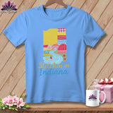 MyDesigns Physical Item S / Carolina Blue Stitchin' in Indiana ~ Relaxed Fit Tee