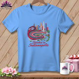 MyDesigns Physical Item S / Carolina Blue Stitchin' in Indianapolis ~ Relaxed Fit Tee