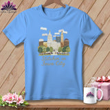 MyDesigns Physical Item S / Carolina Blue Stitchin' in Iowa City ~ Relaxed Fit Tee