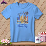 MyDesigns Physical Item S / Carolina Blue Stitchin' in Kansas City ~ Relaxed Fit Tee