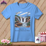 MyDesigns Physical Item S / Carolina Blue Stitchin' in Katmai National Park and Preserve ~ Relaxed Fit Tee